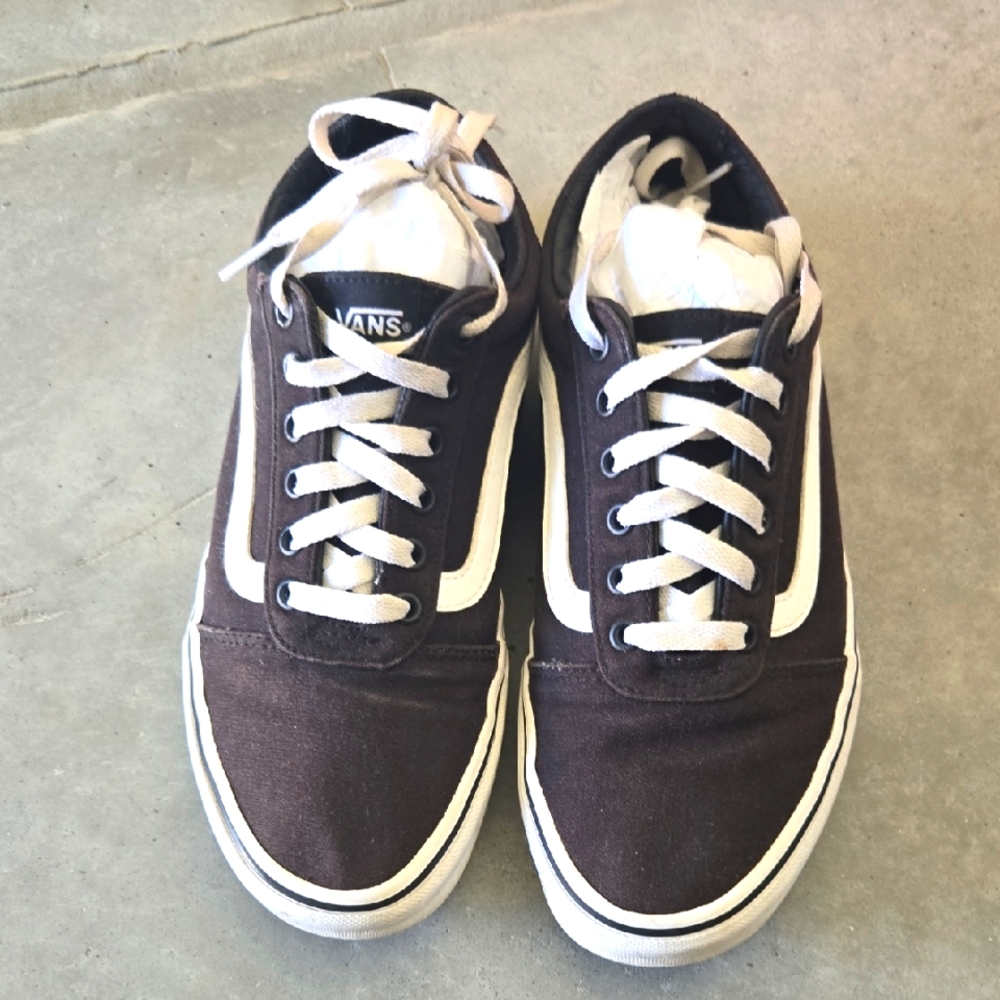 Vans Black and White Canvas Sneakers